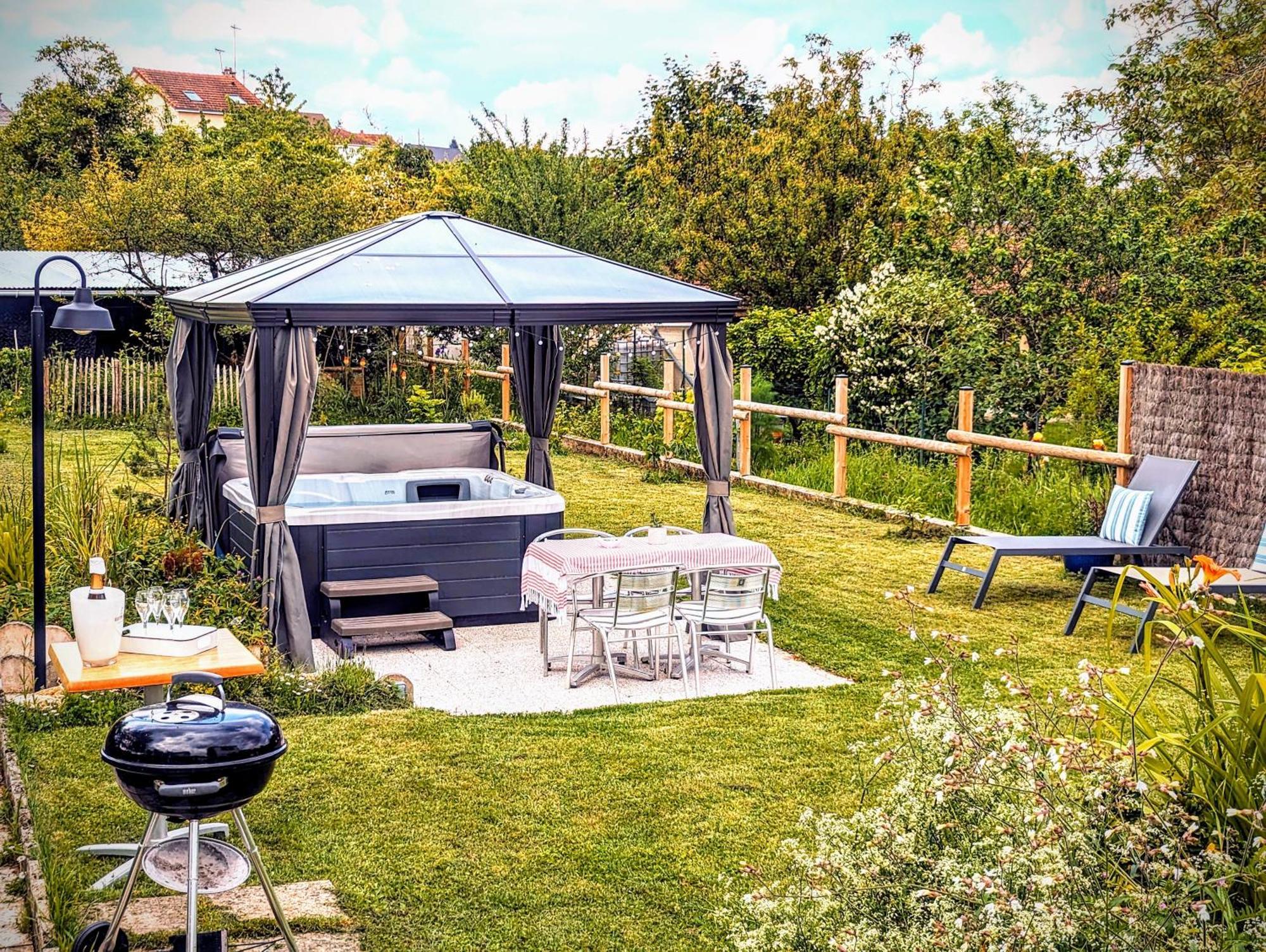 Le Cemarose: Spa, Jardin, Terrasse Et Jolie Vue Au Coeur D'Épernay Kültér fotó